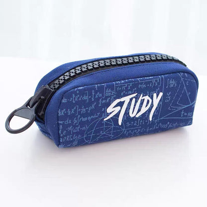 Large Zipper and Large Capacity Canvas Pencil Case