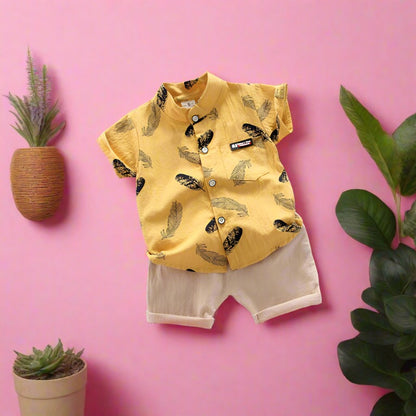 Thin Cartoon Cotton Short Sleeve Two-piece Set
