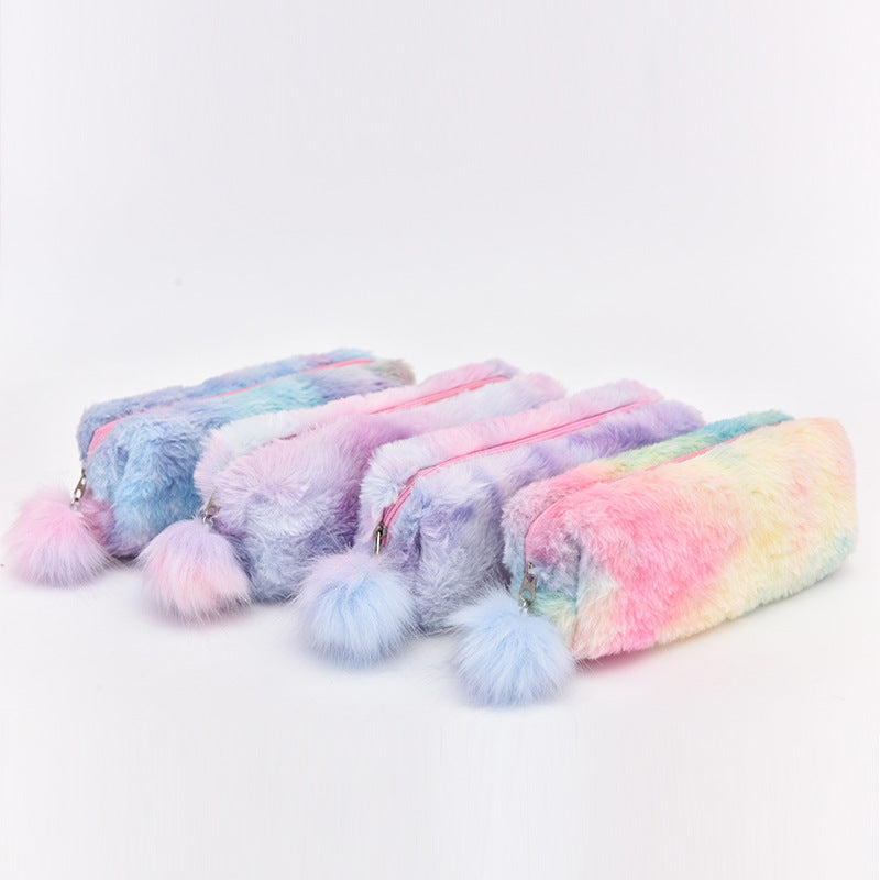 Gradient Plush Octagonal Pen Bags