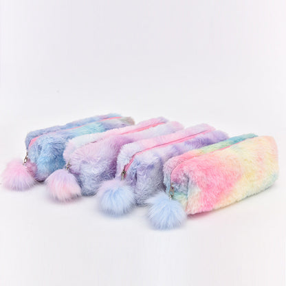 Gradient Plush Octagonal Pen Bags