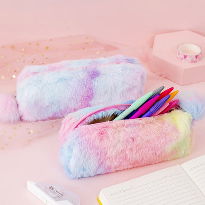 Gradient Plush Octagonal Pen Bags