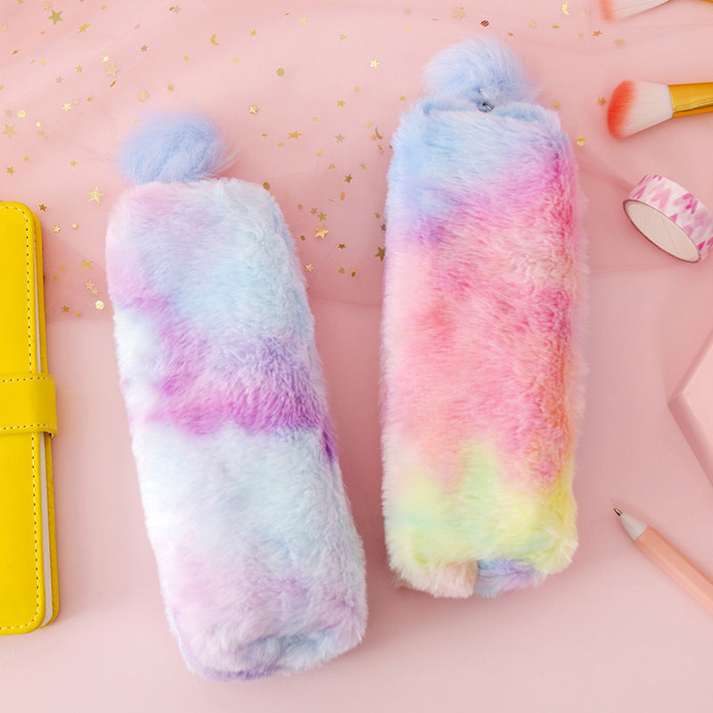 Gradient Plush Octagonal Pen Bags