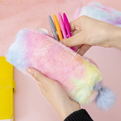 Gradient Plush Octagonal Pen Bags