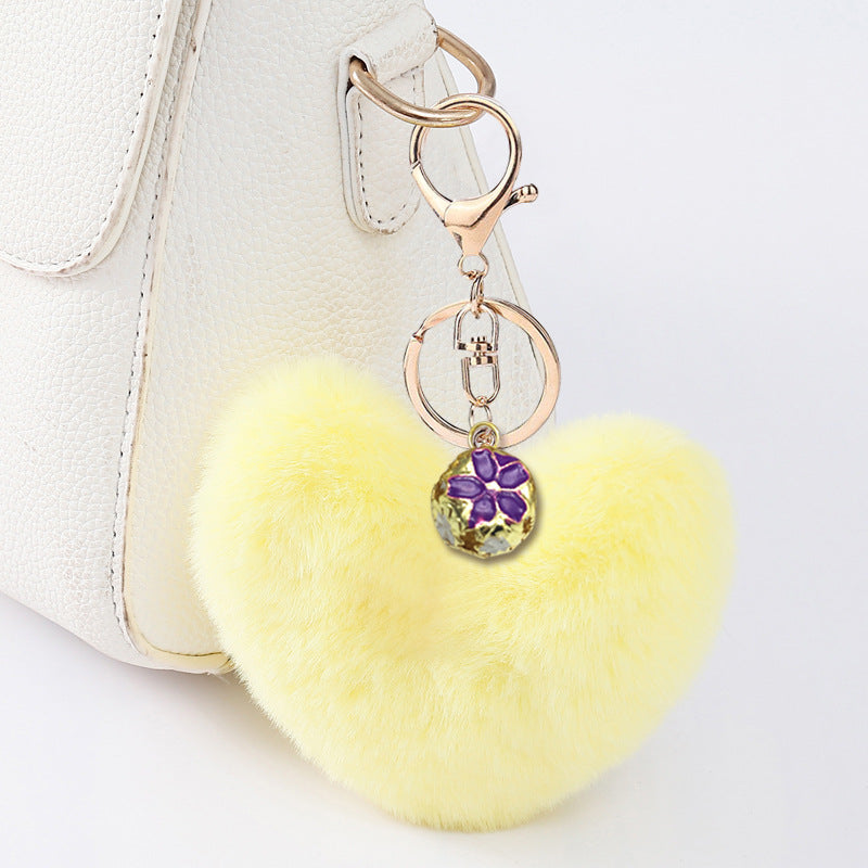 Heart Plush Keychain