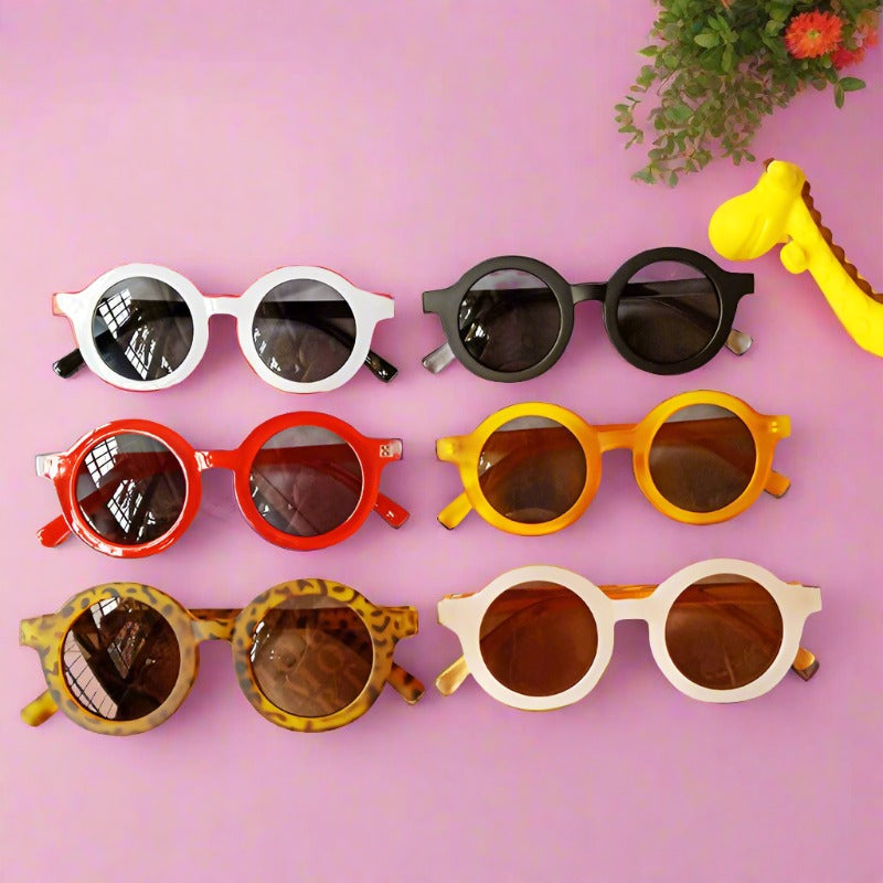 PC Small Round Frame Anti Blue Light Children's Sunglasses