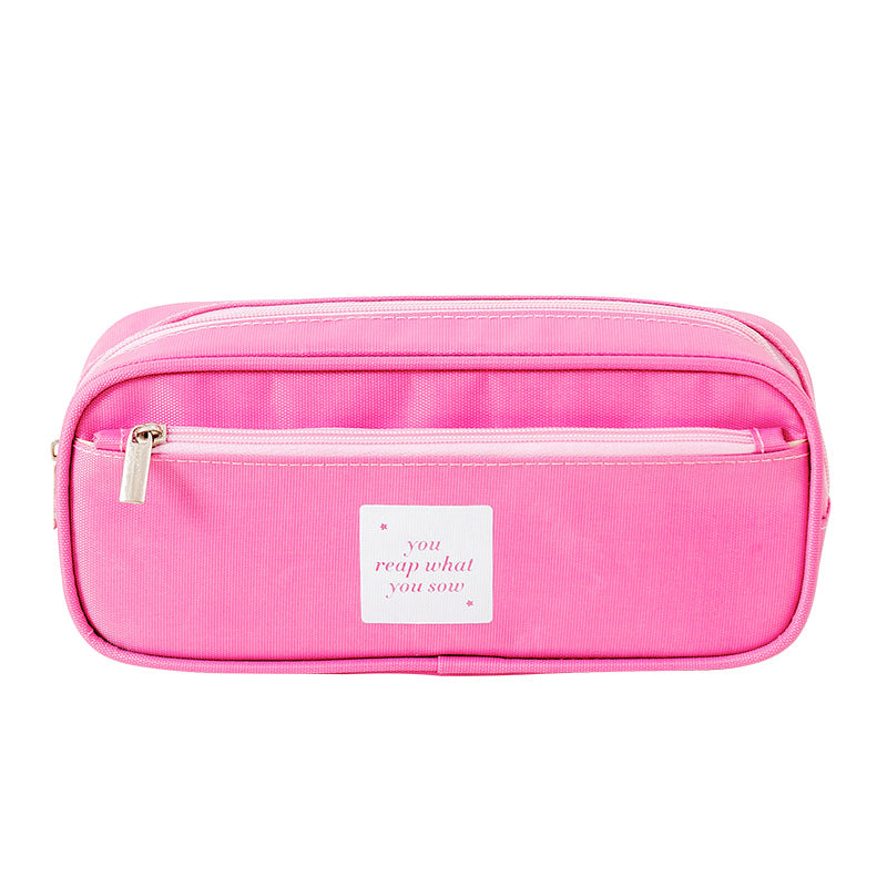 Imitation Nylon Double Layer Large Capacity Waterpro Pencil Case
