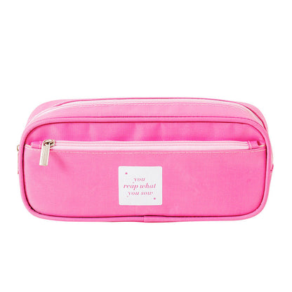 Imitation Nylon Double Layer Large Capacity Waterpro Pencil Case