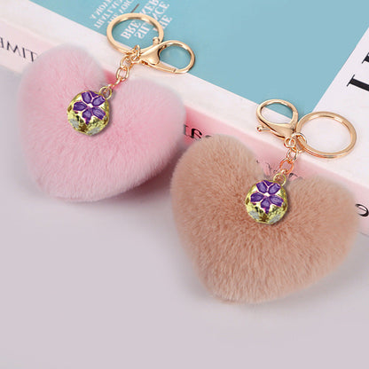 Heart Plush Keychain