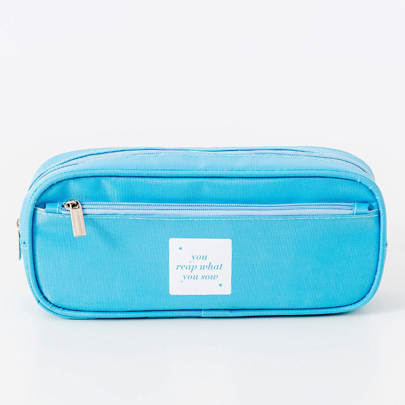 Imitation Nylon Double Layer Large Capacity Waterpro Pencil Case