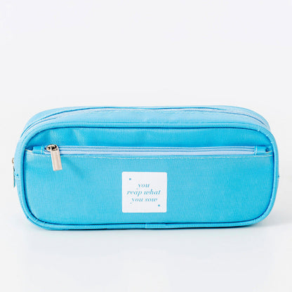 Imitation Nylon Double Layer Large Capacity Waterpro Pencil Case