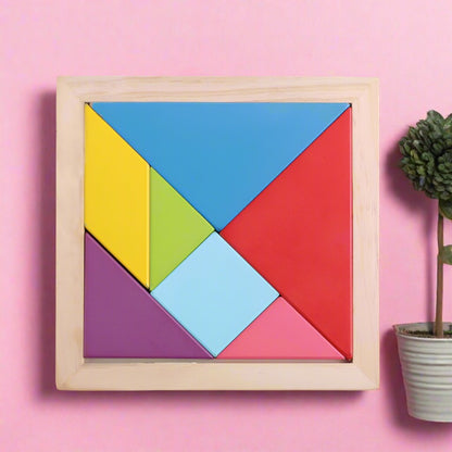Colorful Wooden Tangram Puzzle Building Blocks