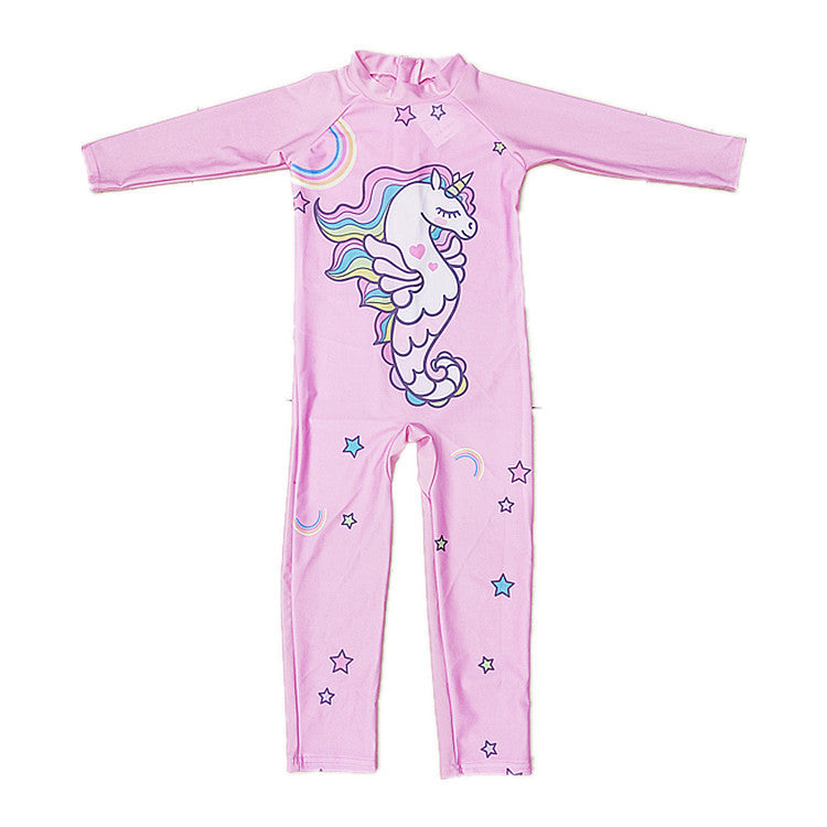 Wholesale Kids One Piece Surf Suit Polyester Swimwear