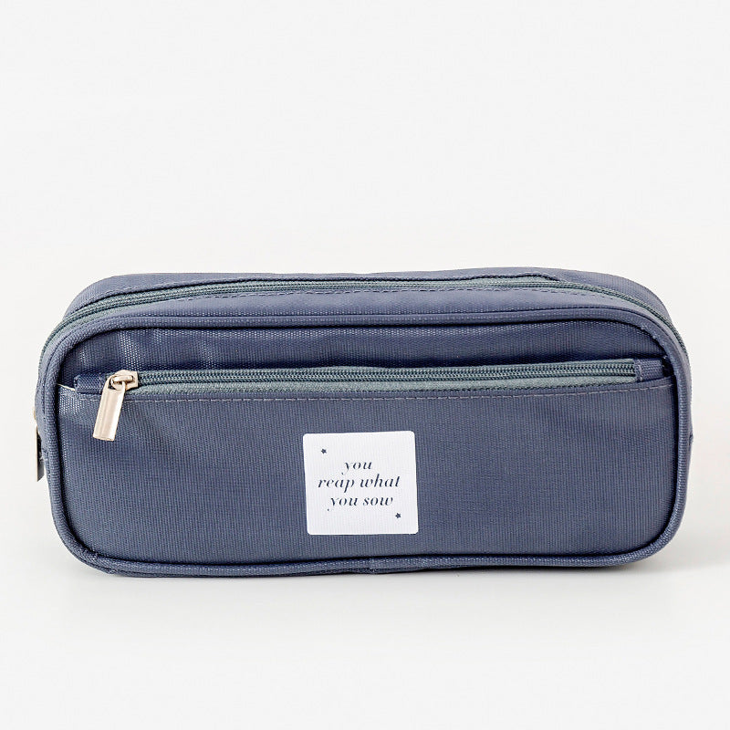 Imitation Nylon Double Layer Large Capacity Waterpro Pencil Case