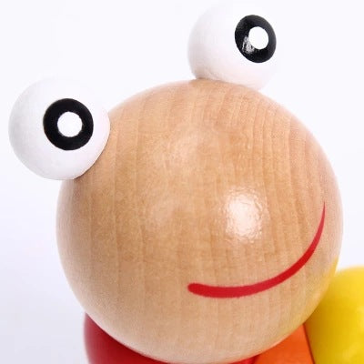 Children's Puzzle Toys with Simulated Wooden Twisted Caterpillars
