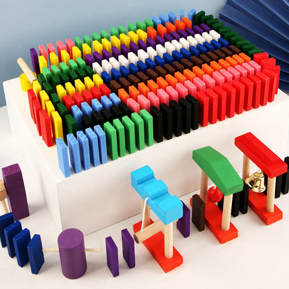 Rainbow Domino Building Set with 12 Bright Colors