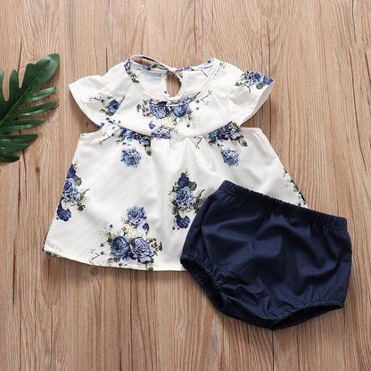 Top Girls  Short Skirt Two-piece Set Baby Clothes
