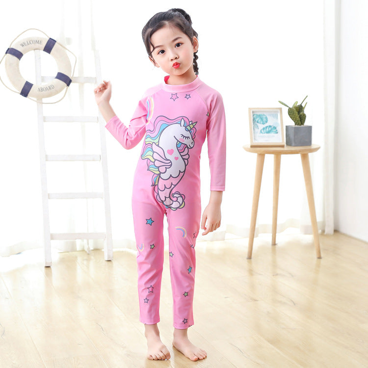 Wholesale Kids One Piece Surf Suit Polyester Swimwear