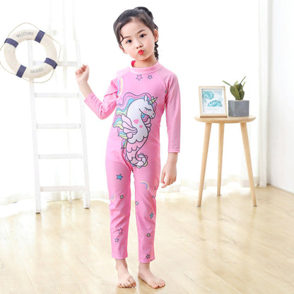 Wholesale Kids One Piece Surf Suit Polyester Swimwear