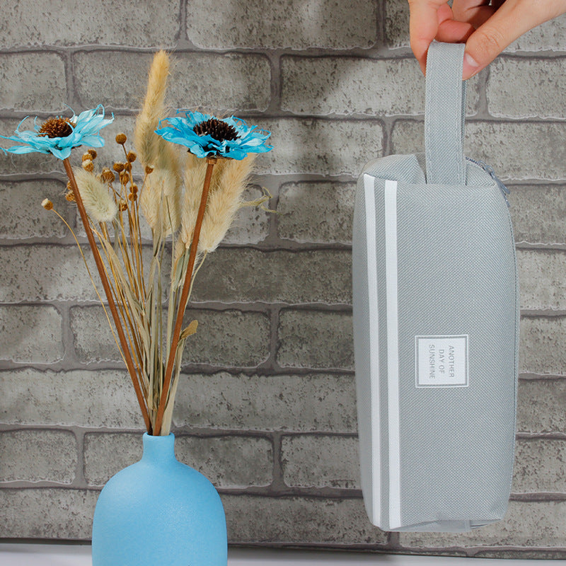 Large Capacity Double Layer Canvas Pen Bags