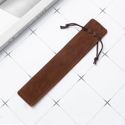 Crystal Pen Flannel Pencil Case Thickened Flannel Drawstring