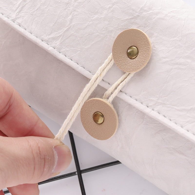 Pu Leather Simple Flip Triangle Pen Bag