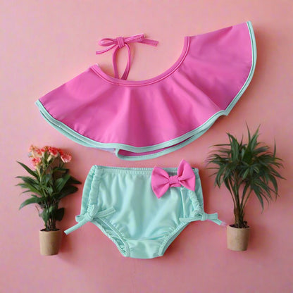 Girls Swimsuit Set Polyester Baby Clothes