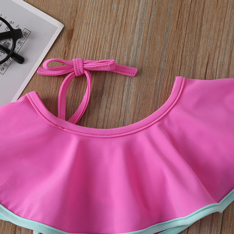Girls Swimsuit Set Polyester Baby Clothes