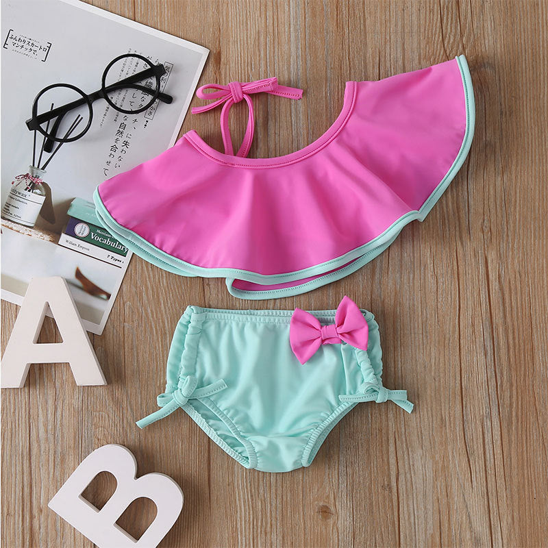 Girls Swimsuit Set Polyester Baby Clothes