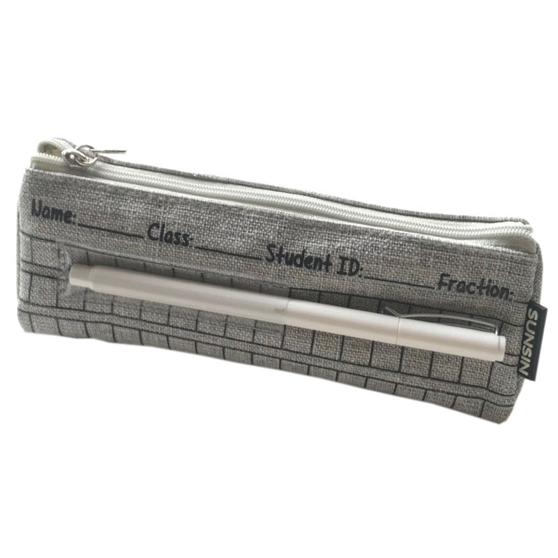 Vintage Canvas Triangular Pencil Case