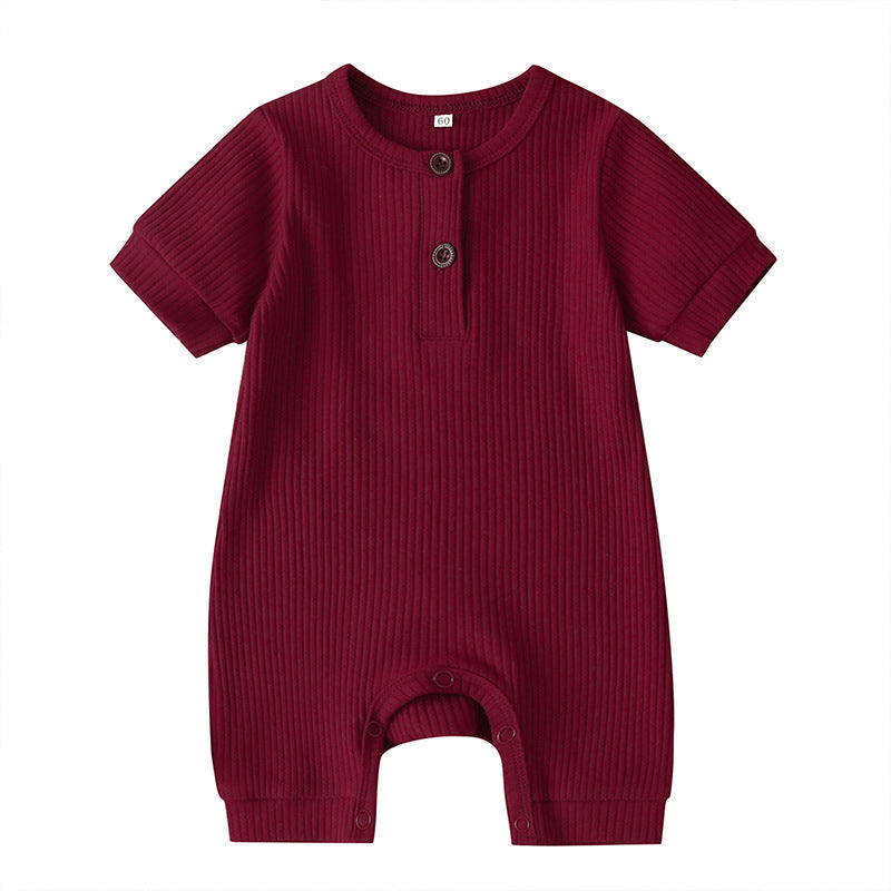 Solid Color Baby Onesies Cotton Baby Clothes