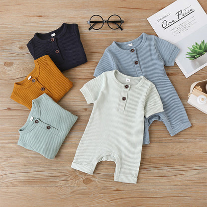 Solid Color Baby Onesies Cotton Baby Clothes