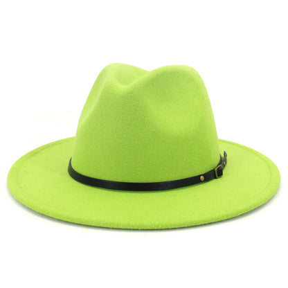 Jazz Hat Autumn And Winter British Retro Top Hat Fashion Women's Woolen Hat Wholesale Women's Hats