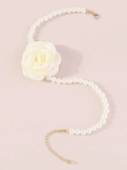 All Dressed Up Rose Pearl Choker Necklace