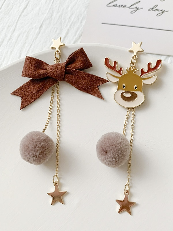 Reindeer Stars Drop Earrings
