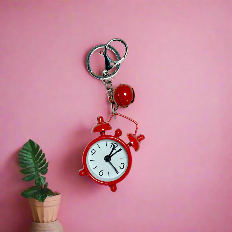 Portable Color Metal Timing Alarm Mini Clock Keychain