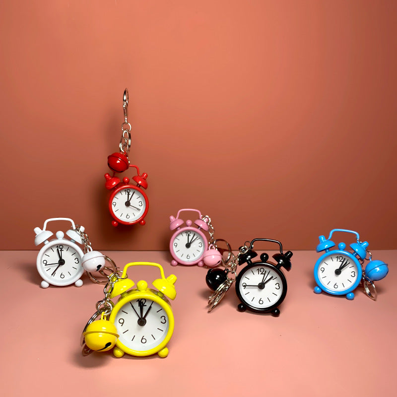 Portable Color Metal Timing Alarm Mini Clock Keychain