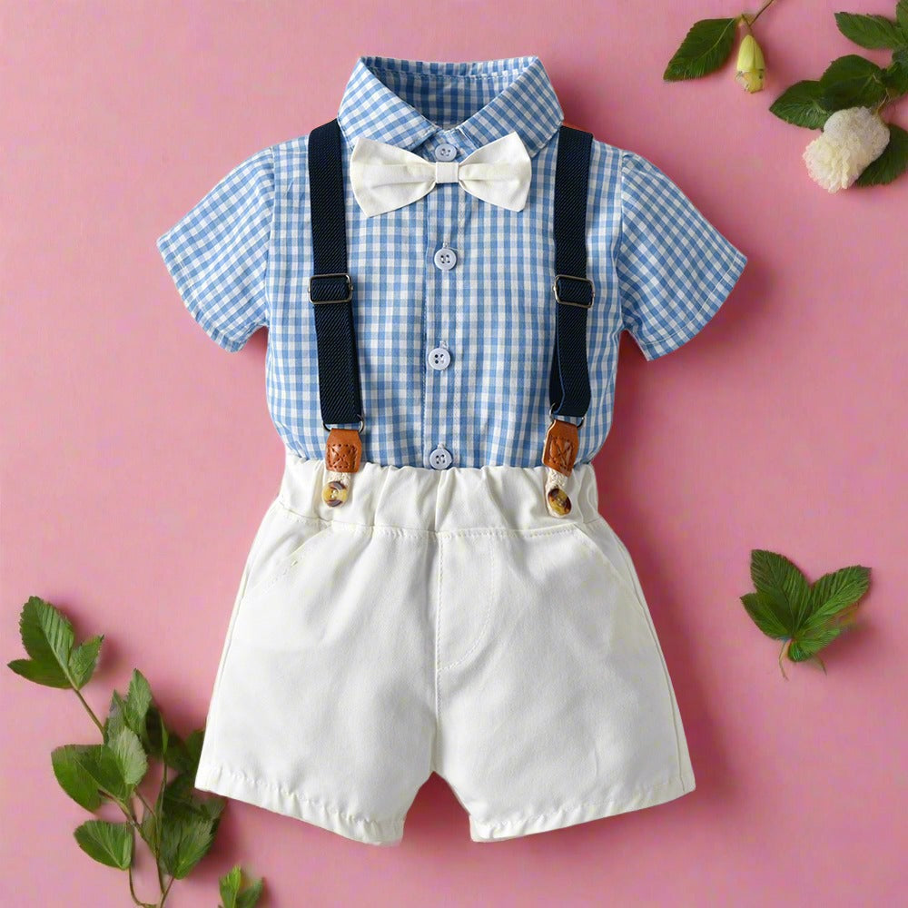 Children's Cotton Plaid Casual Sets