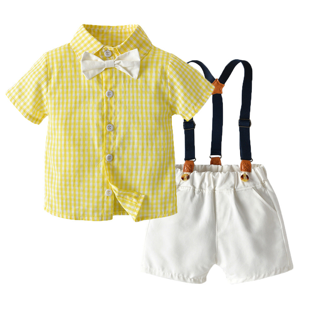 Children's Cotton Plaid Casual Sets