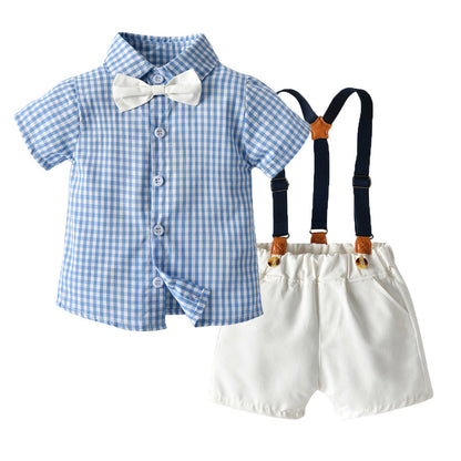 Children's Cotton Plaid Casual Sets
