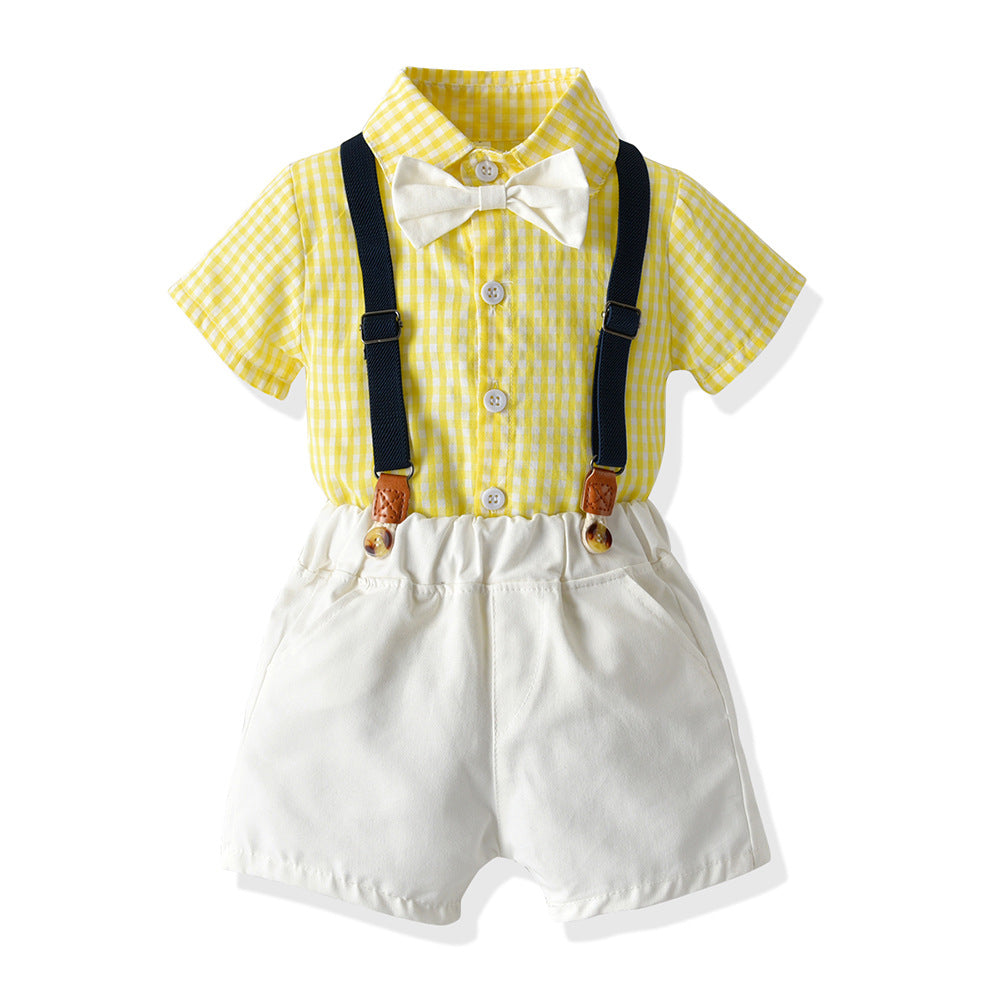 Children's Cotton Plaid Casual Sets