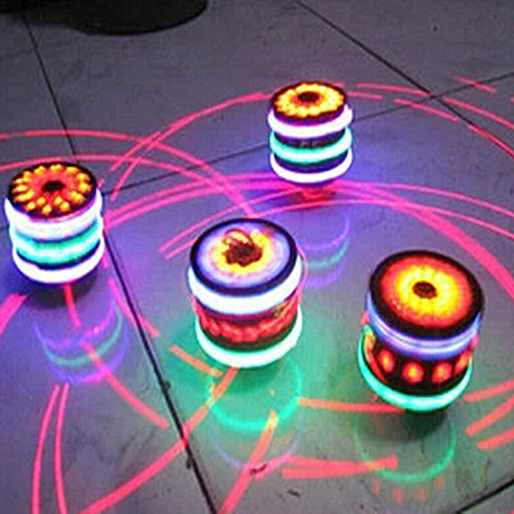 Wholesale Colorful Music Luminous Plastic Spinning Top