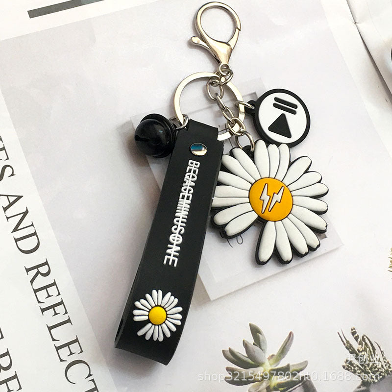 Daisy Creative Sunflower Bag Hanging Silicone Lanyard Keychains