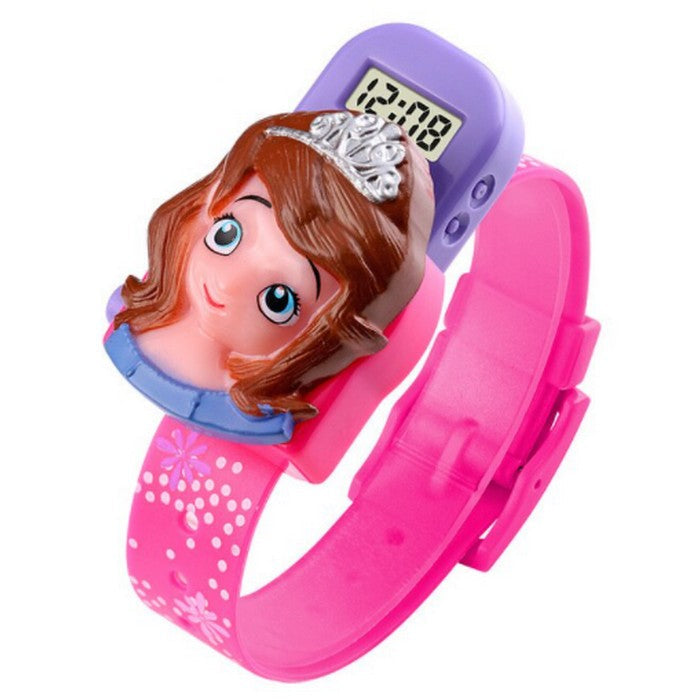 Digital Girl's Watch With Princess Dial