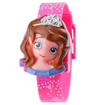 Digital Girl's Watch With Princess Dial