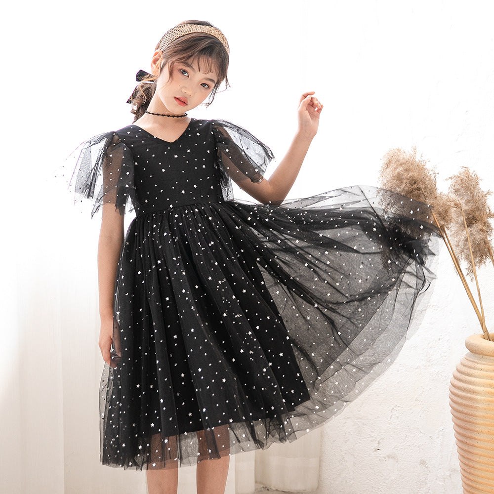 Girls Mesh Dress Polyester Baby Clothes