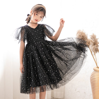 Girls Mesh Dress Polyester Baby Clothes