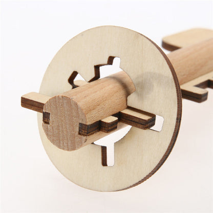 Bamboo Educational Lock and Key Toy