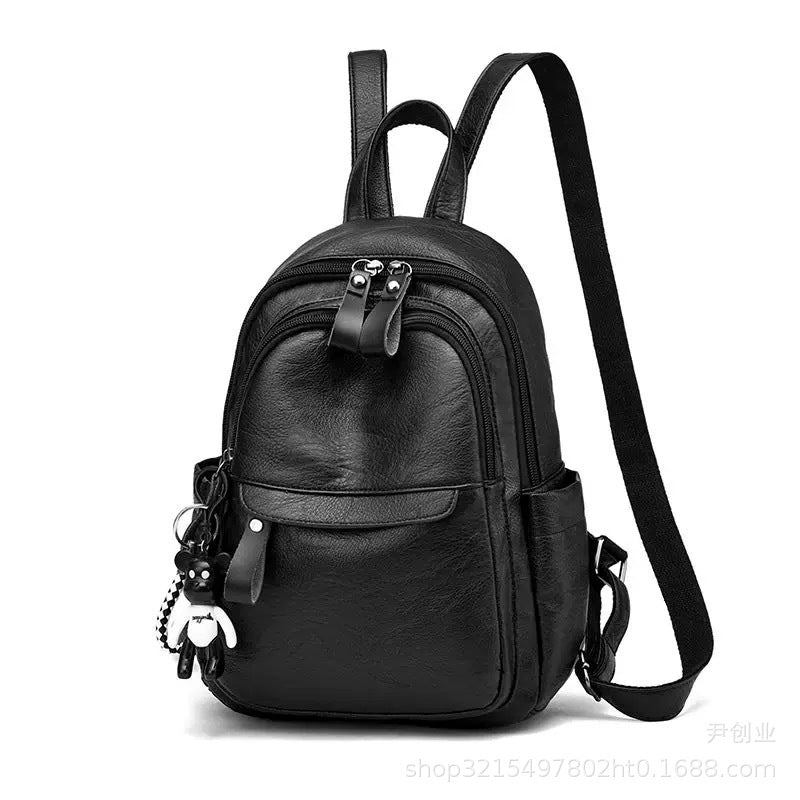Cartoon Bear Pu Leather Bag Ornament Keychain