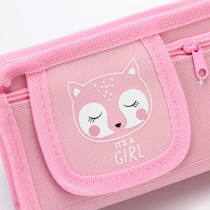 Large Capacity Oxford Cloth Zipper Pen Bags