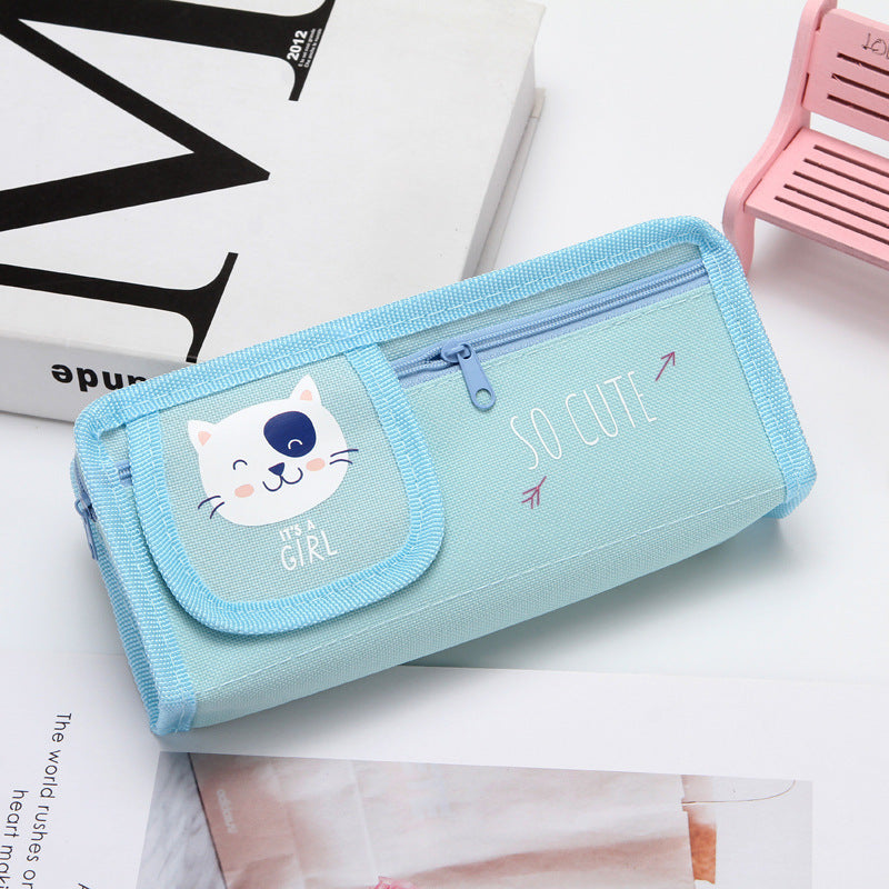 Large Capacity Oxford Cloth Zipper Pen Bags